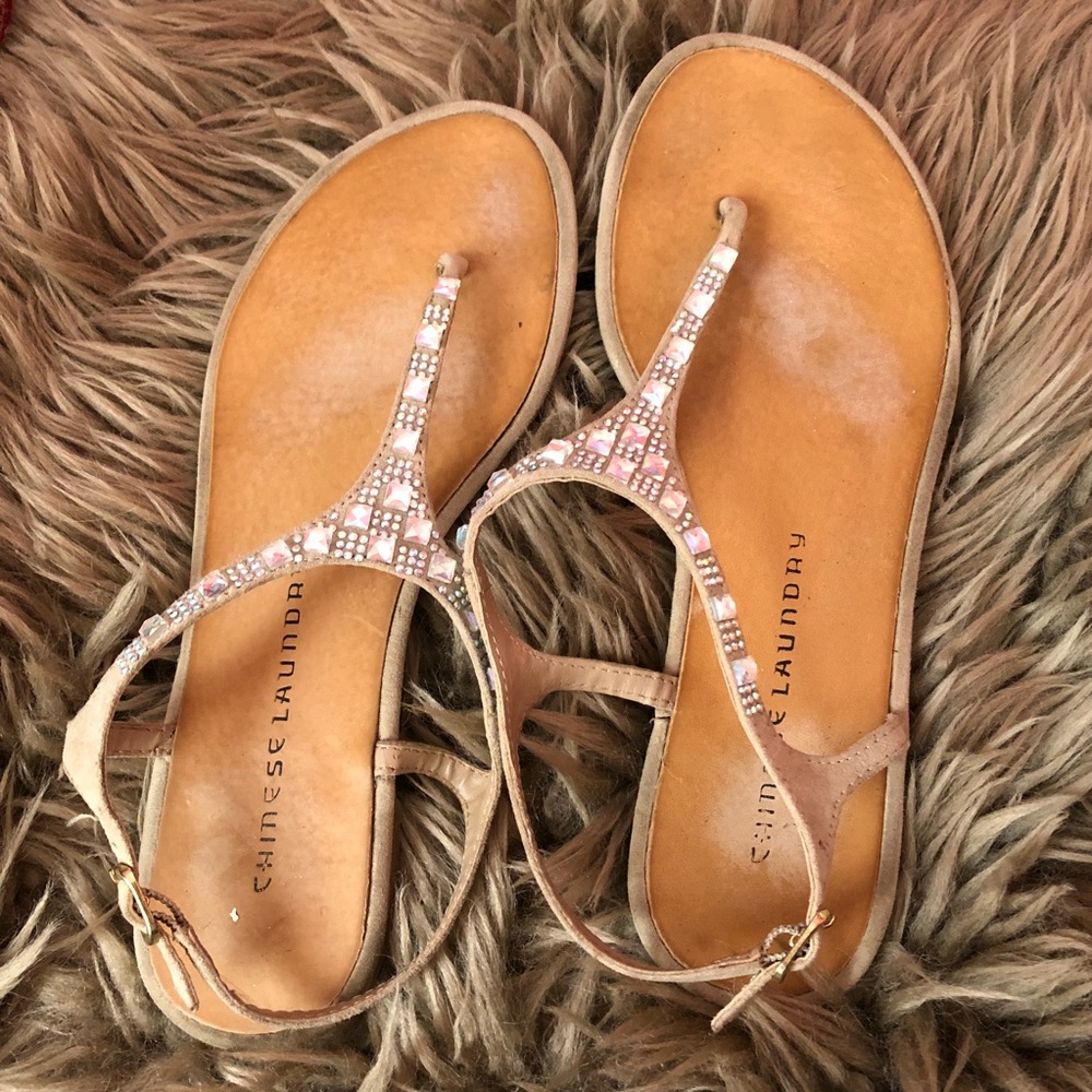 Glitzy sandals